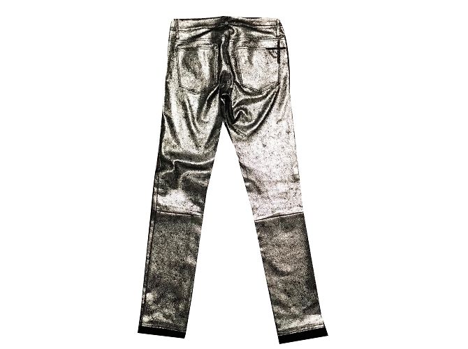 RTA Stretch Lederhose Schwarz Silber - Ansicht 2