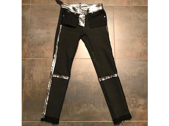 RTA Stretch Lederhose Schwarz Silber - Ansicht 6