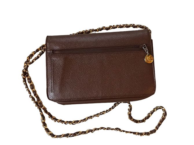 Wallet On Chain Chanel WOC Marrom - vista 2
