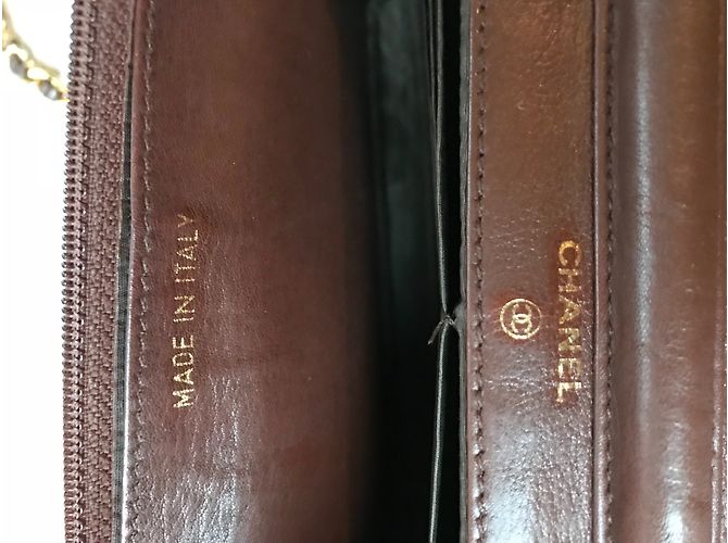 Wallet On Chain Chanel WOC Marrom - vista 3