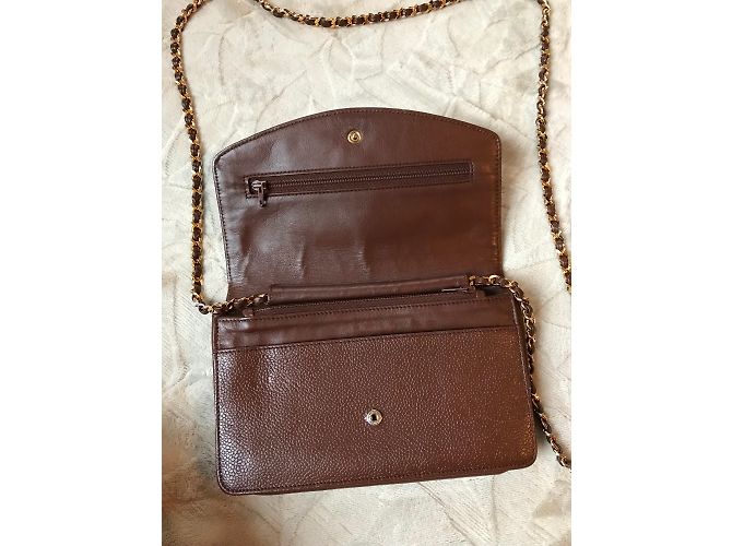 Wallet On Chain Chanel WOC Marrom - vista 4