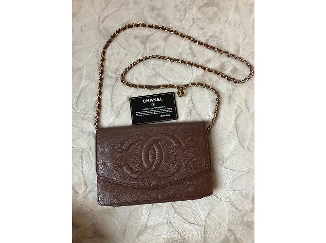Wallet On Chain Chanel WOC Marrom - vista 5