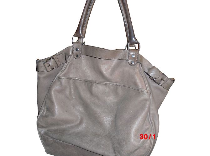 Vanessa Bruno LUNE Handtasche aus Leder grau - Ansicht 2