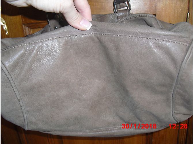 Vanessa Bruno LUNE Handtasche aus Leder grau - Ansicht 4