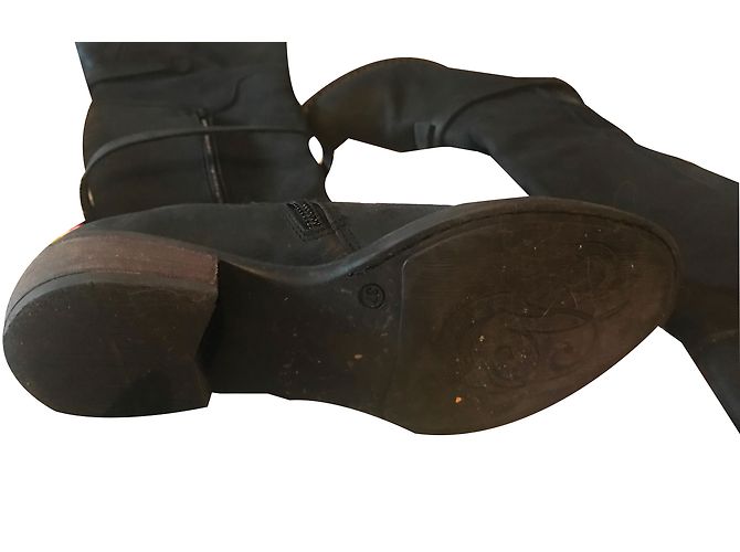 Autre Marque Botas Lundi Bleu de nubuck negro - vista 2