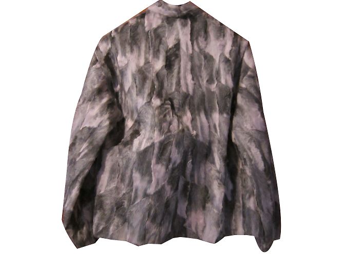 Autre Marque Graue Pelzjacke - Ansicht 2