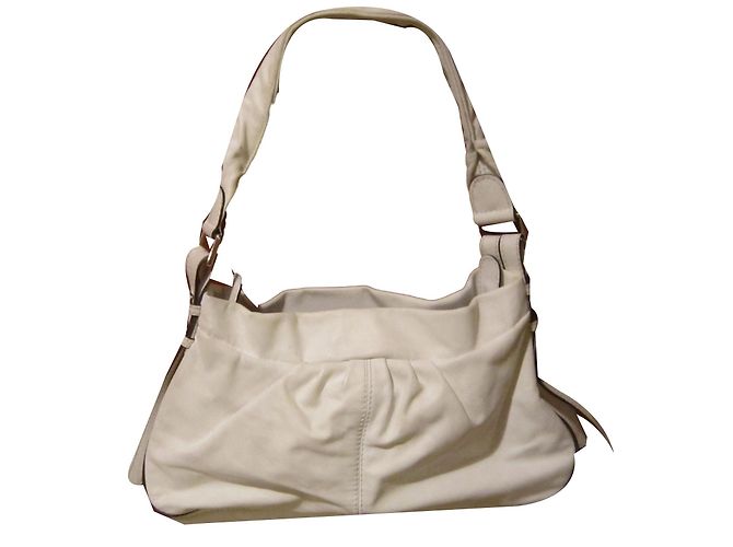 Borsa a mano Lancel Angelina in pelle bianca Bianco - vista 2