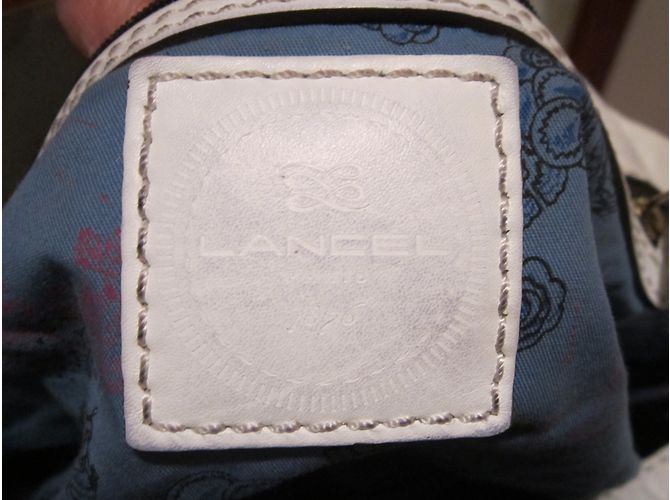 Borsa a mano Lancel Angelina in pelle bianca Bianco - vista 5