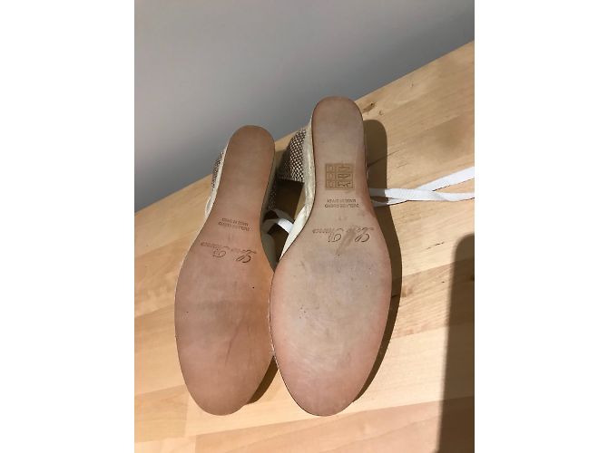 Espadrillas Loro Piana in pelle scamosciata crema Crudo - vista 4