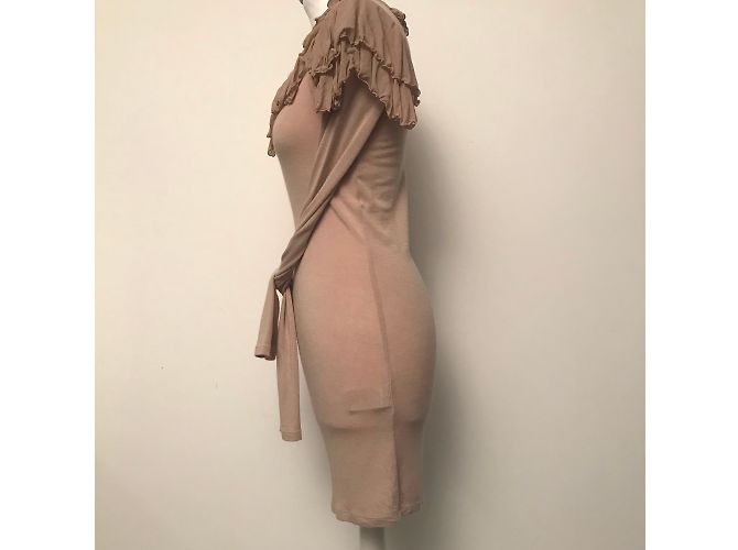 Patrizia Pepe Minirock Beige Viskose XS - Ansicht 4