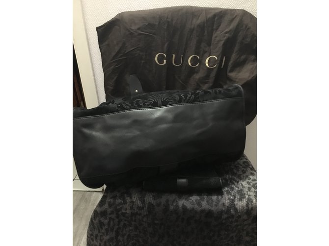 Borsa Gucci in pelle nera Nero - vista 4