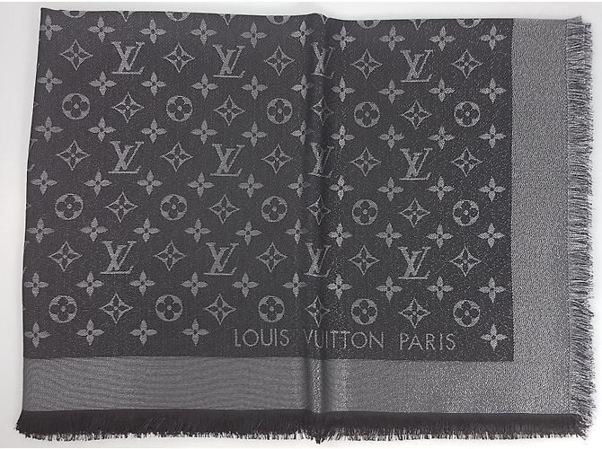 Louis Vuitton Scialle Monogram Shine Black Nero - vista 2