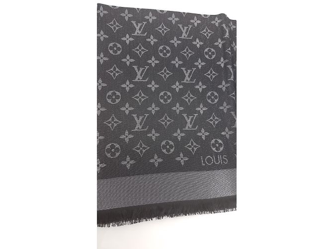 Louis Vuitton Scialle Monogram Shine Black Nero - vista 3