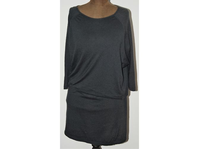 Gerard Darel Strickkleid aus Viskose und Kaschmir Grau - Ansicht 5