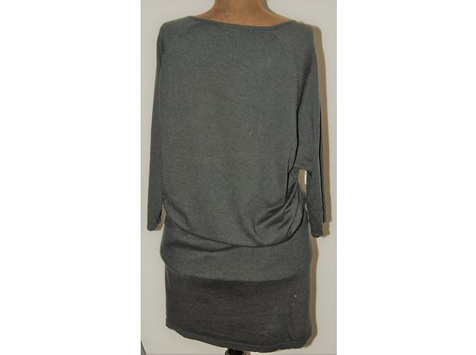 Gerard Darel Strickkleid aus Viskose und Kaschmir Grau - Ansicht 6