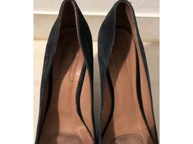 Belles Chaussures élégantes MASSIMO DUTTI En Daim Bleu - Pointure 43 - Richelieu - Très Bon état
