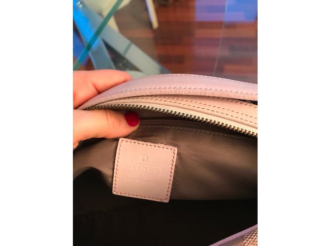 Givenchy Borsa a tracolla Givencia Monogram in tela e portafoglio marrone rosa - vista 5