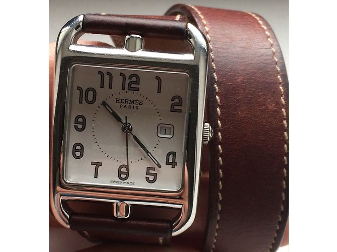 Hermès cap cod GM Argenté - vue 8
