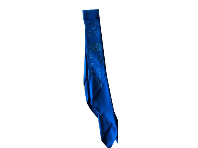 Hermès Bufandas de seda Azul - vista 2