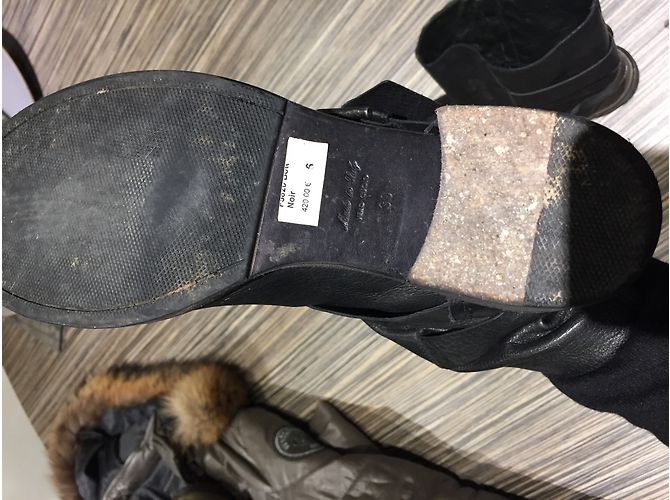 Botas Biker Vic Matié de cuero negro 39 - vista 3