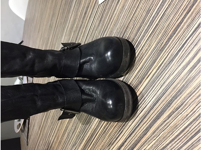 Botas Biker Vic Matié de cuero negro 39 - vista 5