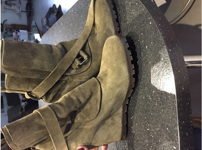Botines Sartore de piel de ciervo marrón 39 Castaño - vista 3