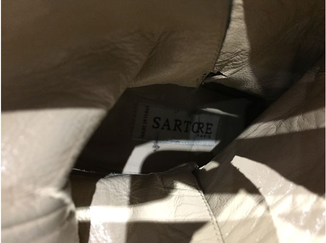 Botines Sartore de piel de ciervo marrón 39 Castaño - vista 5