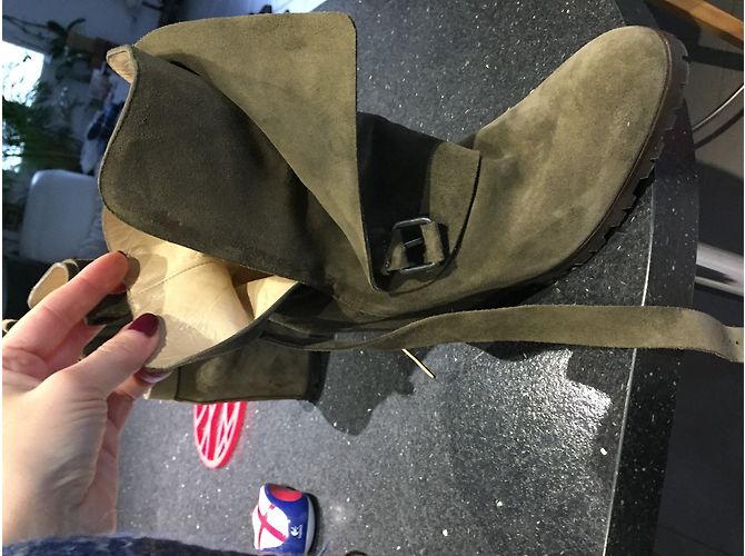 Botines Sartore de piel de ciervo marrón 39 Castaño - vista 6