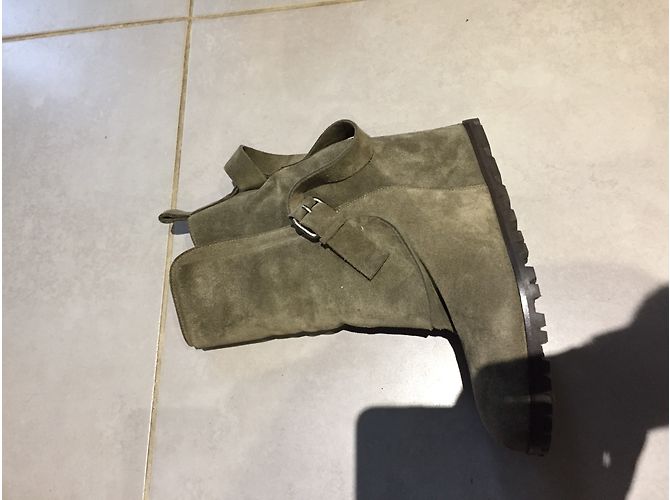 Botines Sartore de piel de ciervo marrón 39 Castaño - vista 7
