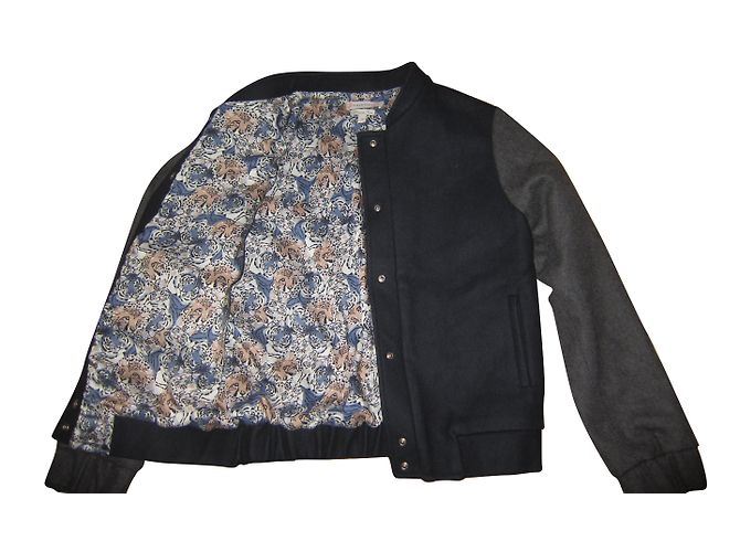 Jacke Paul & Joe Sister Schwarz Grau Wolle - Ansicht 2