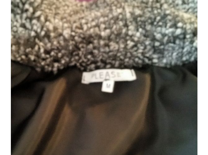 Autre Marque Giacca in velluto bianco e nero Please Multicolore - vista 6