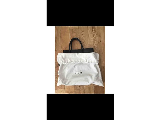 Sac à main Céline en cuir et python noir - vue 5