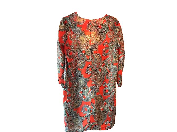 Zara Seidenkleid Orange - Ansicht 2