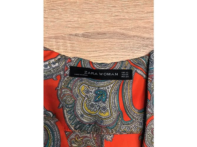Zara Seidenkleid Orange - Ansicht 3