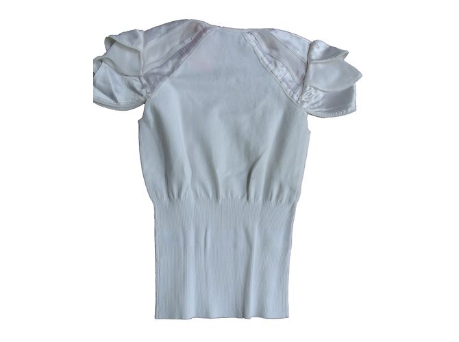 Top blanco Karen Millen de algodón y seda Talla M - vista 2