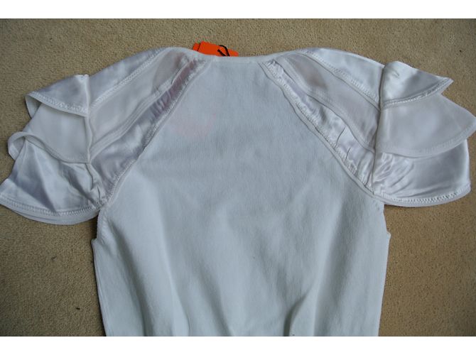 Top blanco Karen Millen de algodón y seda Talla M - vista 5