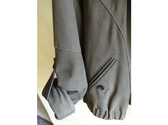 Chaqueta Ventcouvert de ante caqui con capucha - vista 7
