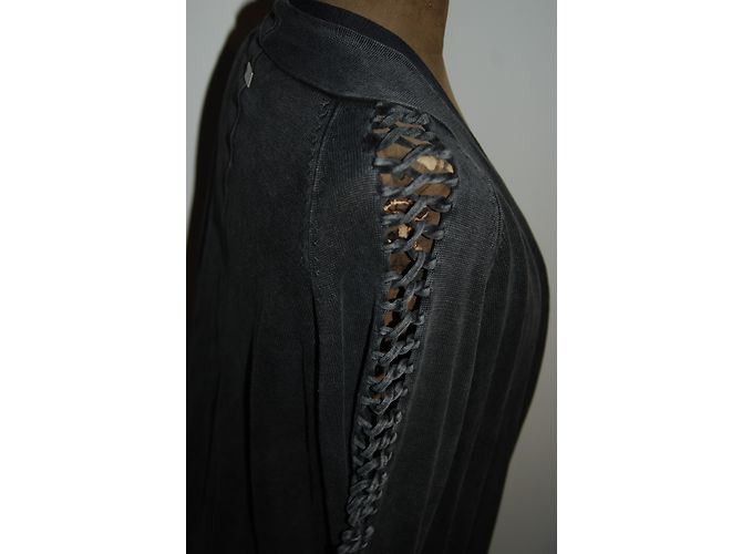 Calvin Klein Asymmetrische Weste Oversize Dunkelgrau Baumwolle XXL Anthrazitgrau - Ansicht 5