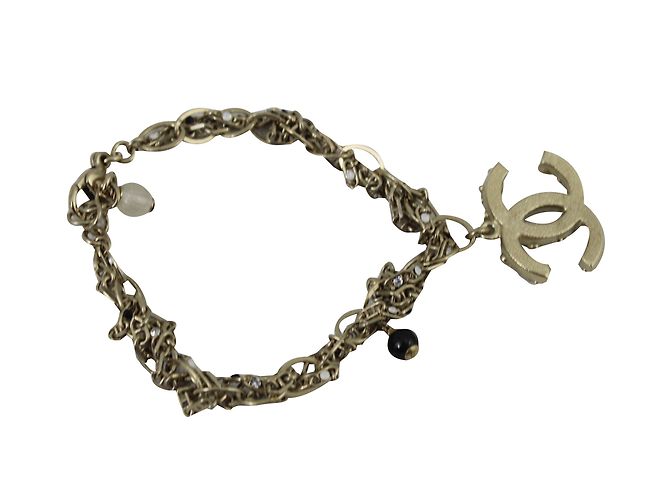 Chanel pulsera C forrada Plata - vista 2