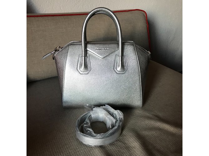 Borsa Antigona Givenchy in pelle argento Grigio - vista 11