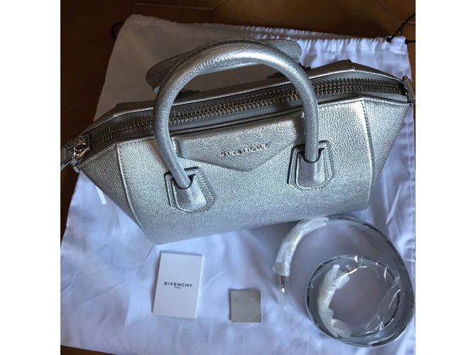 Borsa Antigona Givenchy in pelle argento Grigio - vista 4
