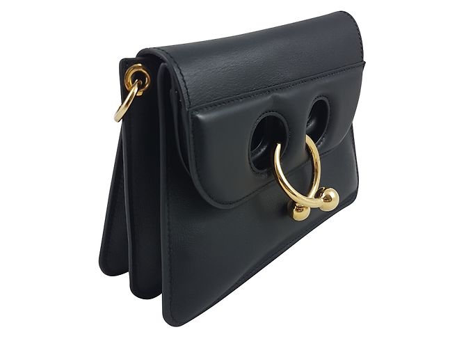 JW Anderson BORSA MINI PIERCE IN PELLE NERA Nero - vista 2