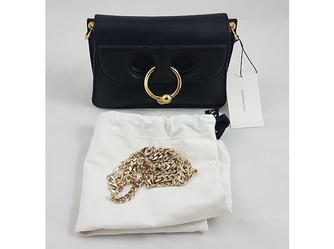JW Anderson BORSA MINI PIERCE IN PELLE NERA Nero - vista 6
