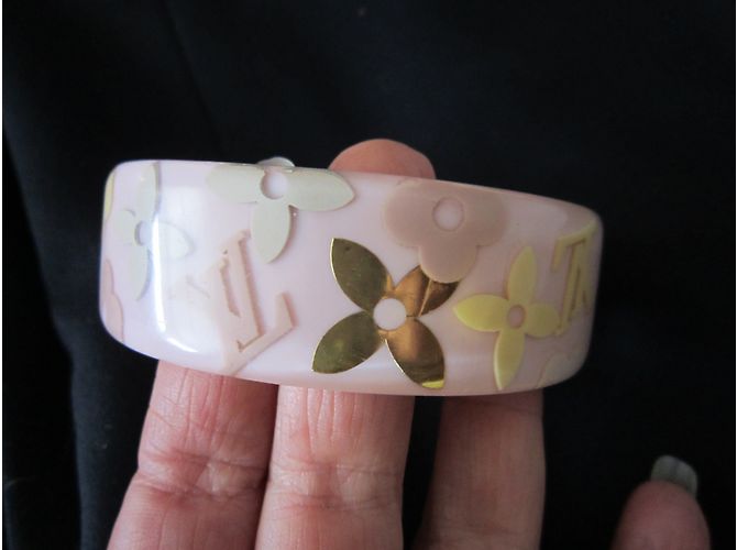 Louis Vuitton Bracciale in resina Monogramma Rosa - vista 2