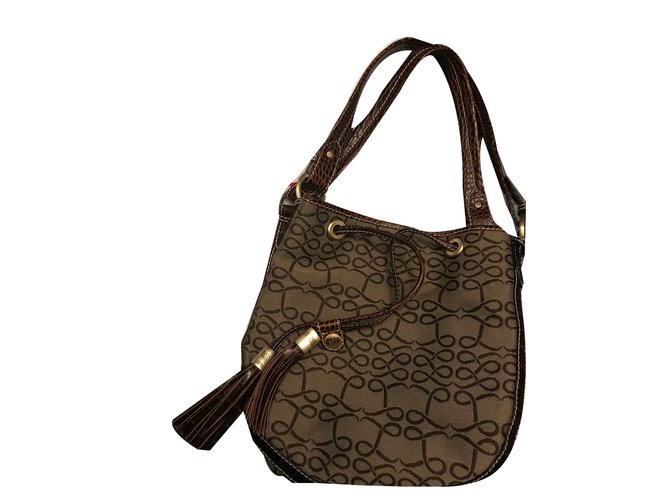 Lancel Borsa a Secchiello Playful Tela Monogramma Beige - vista 2