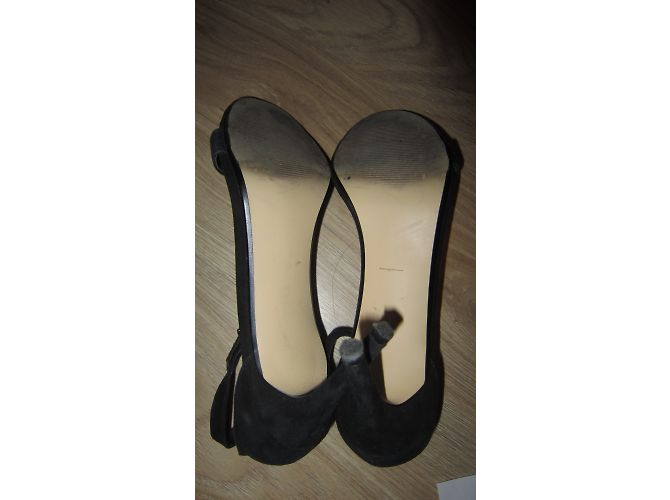 Décolleté Steve Madden in pelle nera con punta aperta 10 cm Nero - vista 4