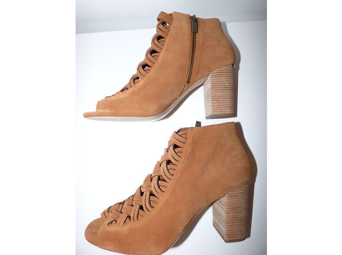 Botines Michael Kors de piel punta abierta marrón Castaño - vista 10