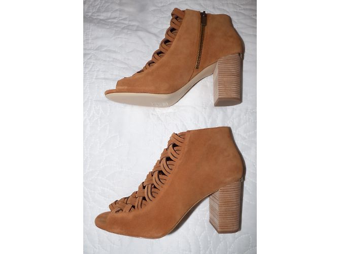 Botines Michael Kors de piel punta abierta marrón Castaño - vista 12