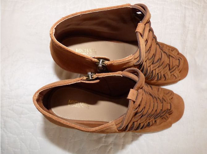 Botines Michael Kors de piel punta abierta marrón Castaño - vista 16