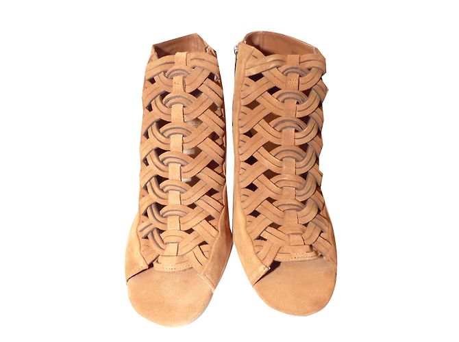 Botines Michael Kors de piel punta abierta marrón Castaño - vista 2